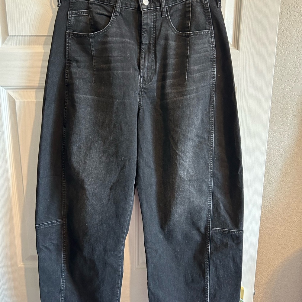 Anthropology- Pilcro Barrel Jean black denim